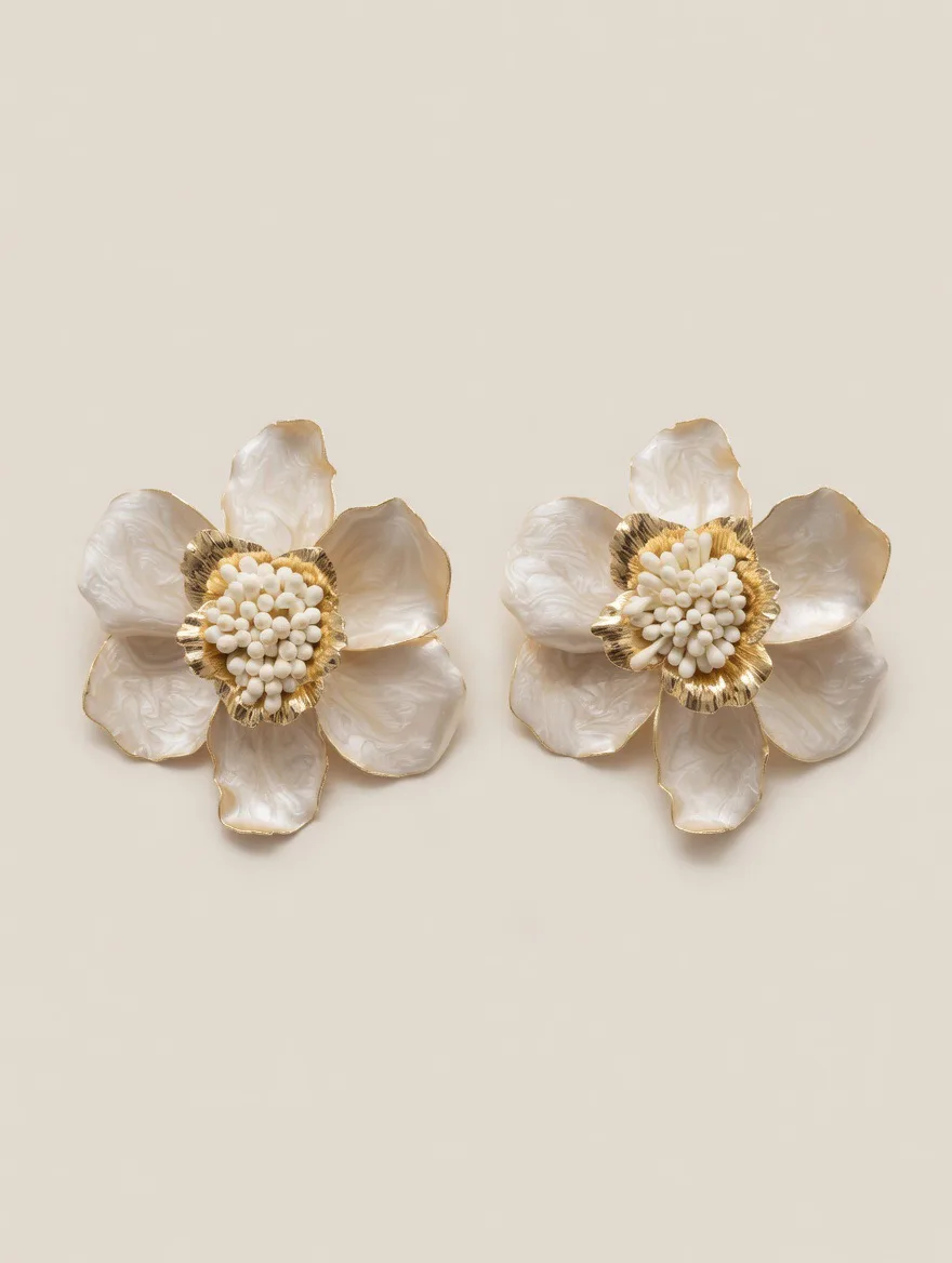 Pendientes Flor Abalorios